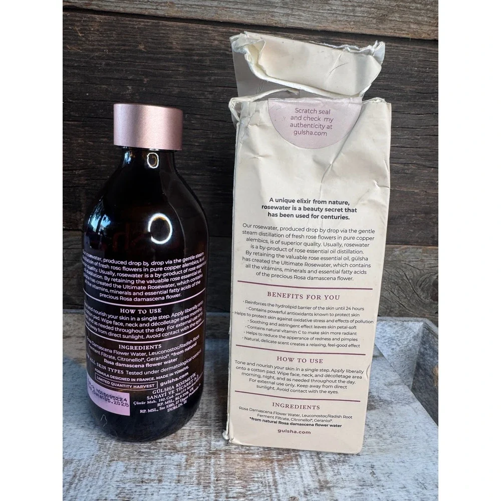 Gulsha Ultimate Rosewater Toner 200ml New In Damaged Box Exp 05/28 MSRP $24
